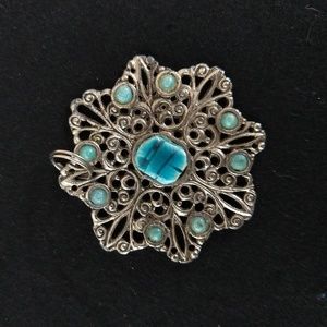Pendant with blue ceramics